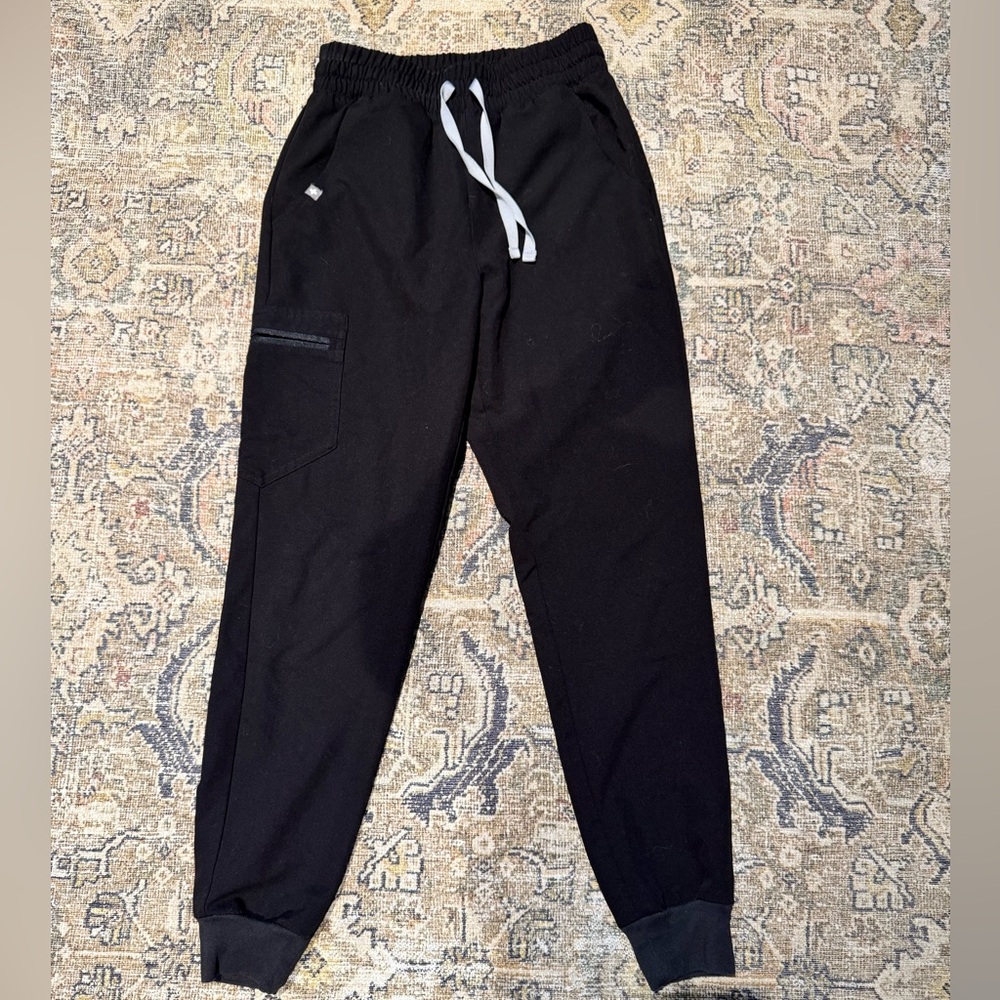 Figs Black Zamora High Waisted Joggers